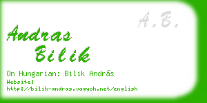 andras bilik business card
